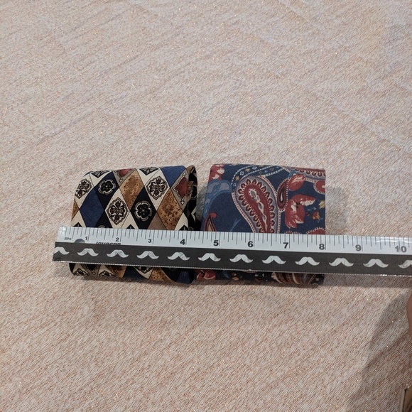 2 Robert Stock vintage 100% silk patterned ties - Picture 3 of 7